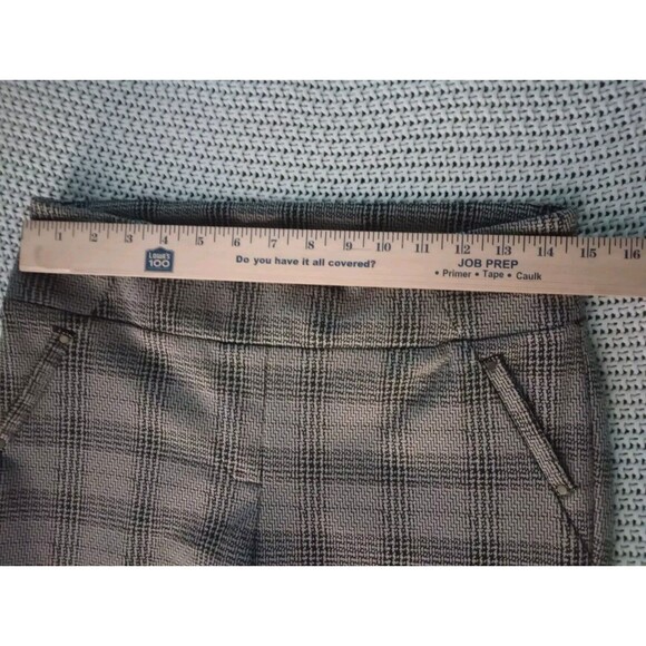 Soho Plaid Stretch Ankle Pants Pull On Pencil Dark Academia Fall Career Medium - Picture 11 of 13